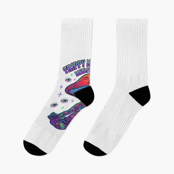Item preview, Trippy Mushroom Meditation – Psychedelic Illustration designed and sold by AliveStyle.