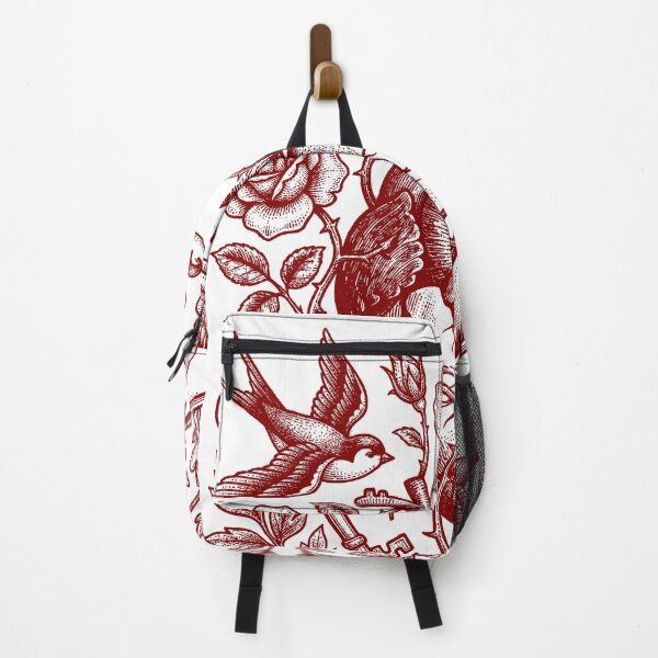 Item preview, Maroon Heart & Roses - Vintage Red Ink Engraving designed and sold by DigitalGlade.