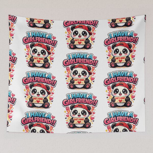 Item preview, I Have A Girlfriend Cute Panda She Is Mine Matching Couple Shirt designed and sold by TheSimpleTee007.