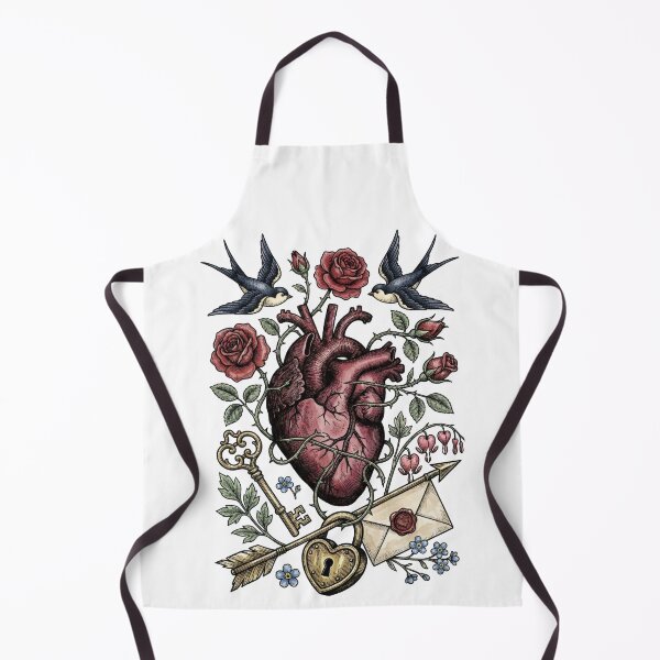 Item preview, Anatomical Romance in Color - Hand-Tinted Heart & Swallows designed and sold by DigitalGlade.