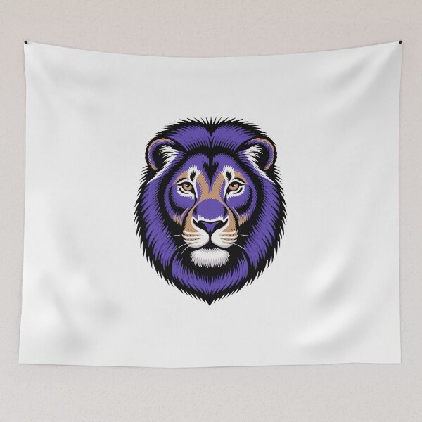 Item preview, Purple lion face artwork designed and sold by Knowvhere.