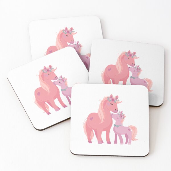 Item preview, Colorful momma horse and baby designed and sold by MendaciousMina.