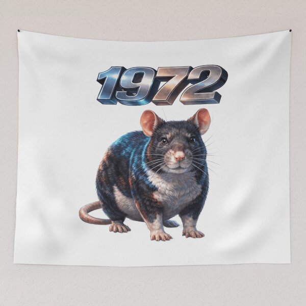 Item preview, 1972YearoftheRatEasternZodiacWisdomSuccessDesign designed and sold by AlexLineArt.
