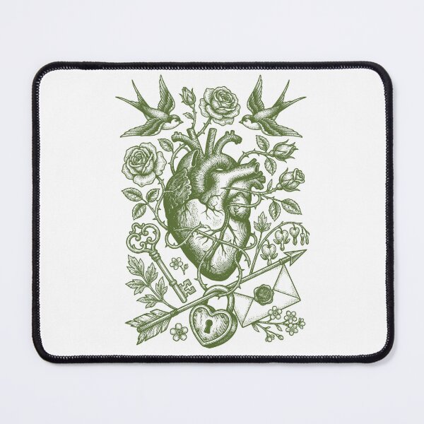 Item preview, Sage Green Botanical Heart - Vintage Nature Love designed and sold by DigitalGlade.