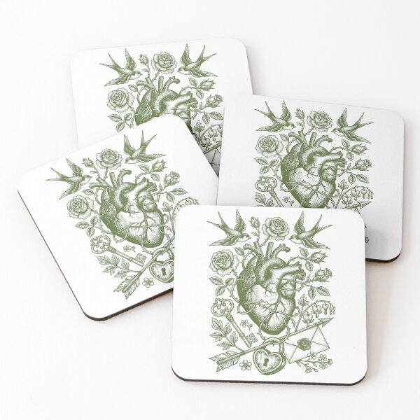 Item preview, Sage Green Botanical Heart - Vintage Nature Love designed and sold by DigitalGlade.