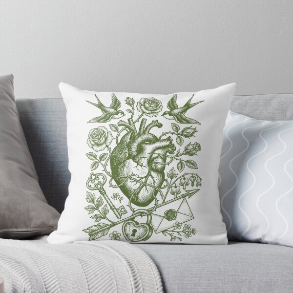 Item preview, Sage Green Botanical Heart - Vintage Nature Love designed and sold by DigitalGlade.