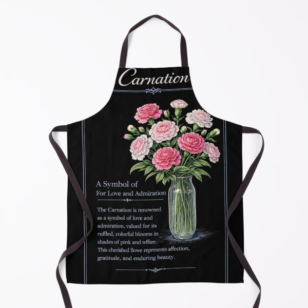 Item preview, Carnation Botanical Print, Vintage Floral Illustration, Love and Admiration on Black designed and sold by Prayful.