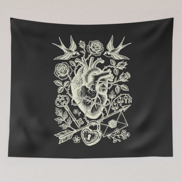 Item preview, Vintage Romantic Night - Cream on Dark Aesthetic designed and sold by DigitalGlade.
