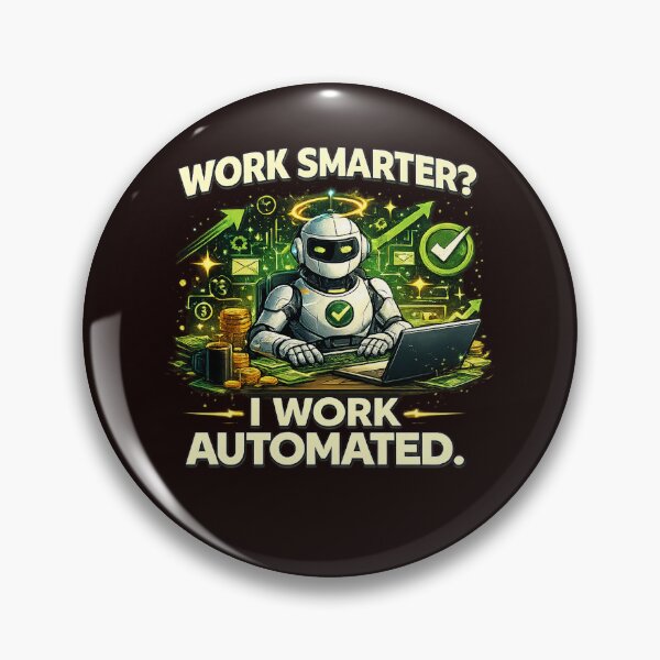Item preview, Work Smarter? I Work Automated – Funny AI Robot Automation Productivity Tee designed and sold by masteryStore.