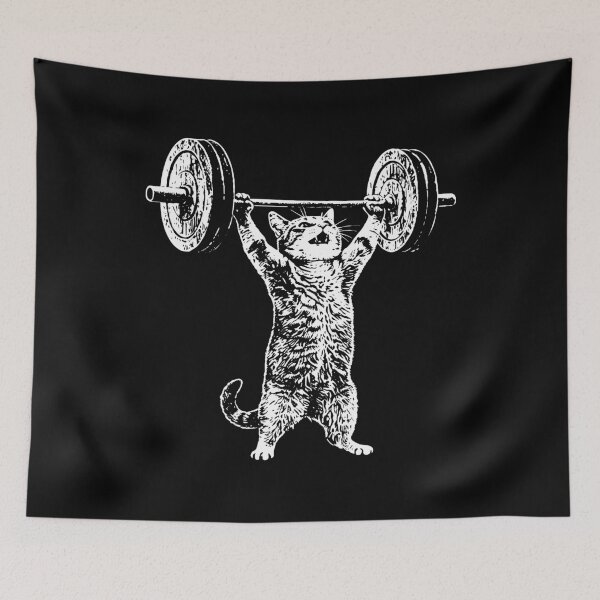 Item preview, Deadlift Cat Weightlifting Work Out Funny Gym Cat Deadlifter designed and sold by gunaone-design.