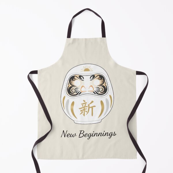 Item preview, New Beginnings White Daruma Motivational Illustration designed and sold by daila70.