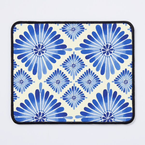 Item preview, Blue Watercolor Talavera Floral Pattern - Hand-Painted Ceramic Tile Style designed and sold by DeeLulu.