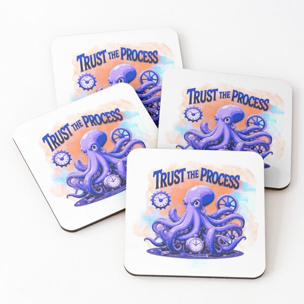 Item preview, Trust the Process cartoon illustration designed and sold by SloganSauce.