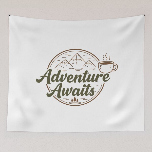 Item preview, Adventure Awaits - Vintage Mountain Exploration Spirit designed and sold by ToonyTeez.