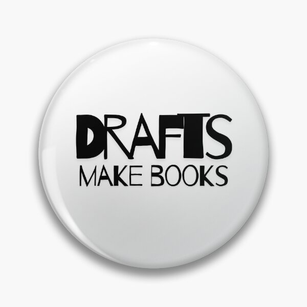 Item preview, Drafts Make Books – Writing Motivation Typography Design designed and sold by PKDWriterMerch.
