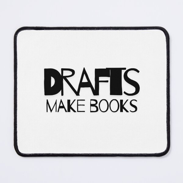 Item preview, Drafts Make Books – Writing Motivation Typography Design designed and sold by PKDWriterMerch.