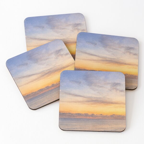 Item preview,  A quiet Salema sunset, where warm light fades into the Atlantic — reimagined in soft watercolour. designed and sold by Openbluec.