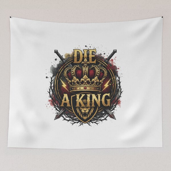 Item preview, Die A King Skull & Gold Crown Streetwear designed and sold by MarElfArtelier.