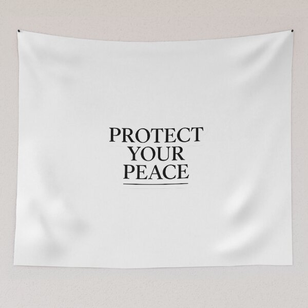 Item preview, PROTECT YOUR PEACE Elegant Serif Typography designed and sold by Nemya art.