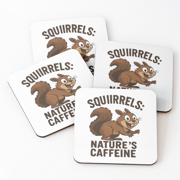 Item preview, Squirrels: Nature’s Caffeine – Funny Squirrel Cartoon designed and sold by storelibertys.