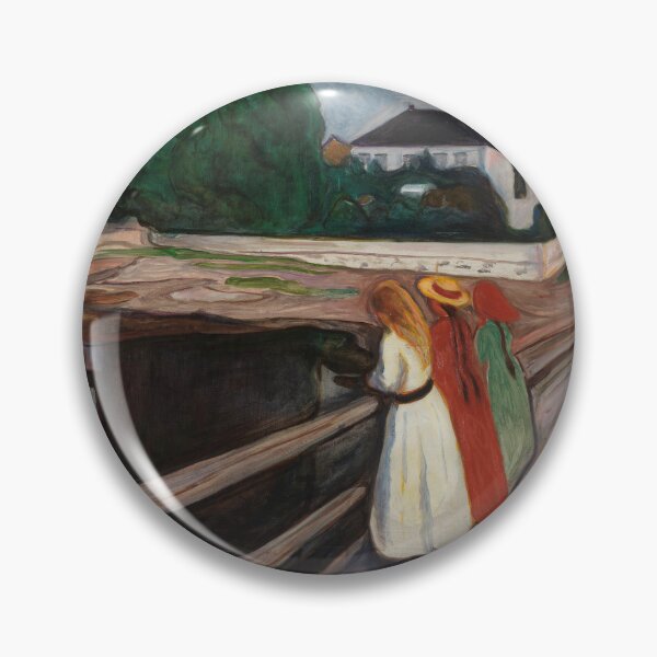 Item preview, Edvard Munch Girls on Bridge Expressionism designed and sold by LaFabricaArt.