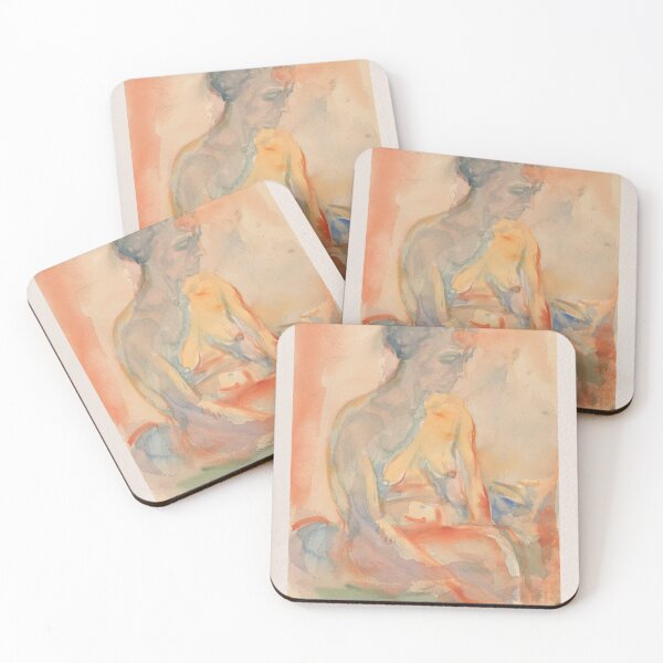 Item preview, Edvard Munch Seated Female Nude Expressionism designed and sold by LaFabricaArt.