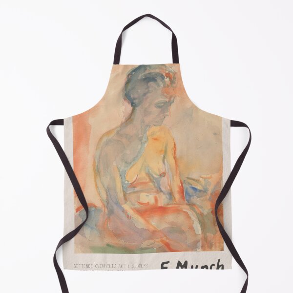 Item preview, Edvard Munch Seated Female Nude Expressionism designed and sold by LaFabricaArt.