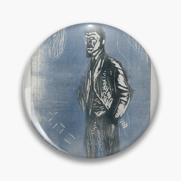 Item preview, Edvard Munch Self-Portrait Moonlight Expressionism designed and sold by LaFabricaArt.