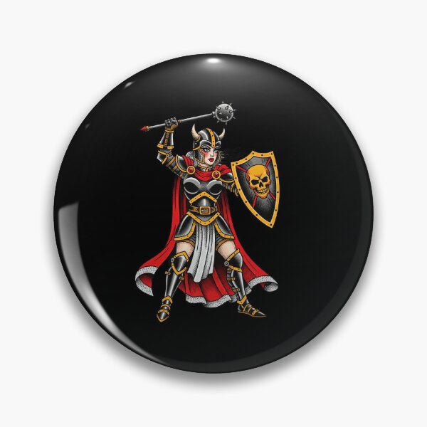 Item preview, Fierce Valkyrie Warrior with Shield and Flail designed and sold by TeeARTHY.