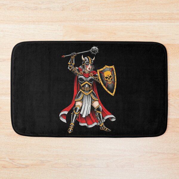Item preview, Fierce Valkyrie Warrior with Shield and Flail designed and sold by TeeARTHY.