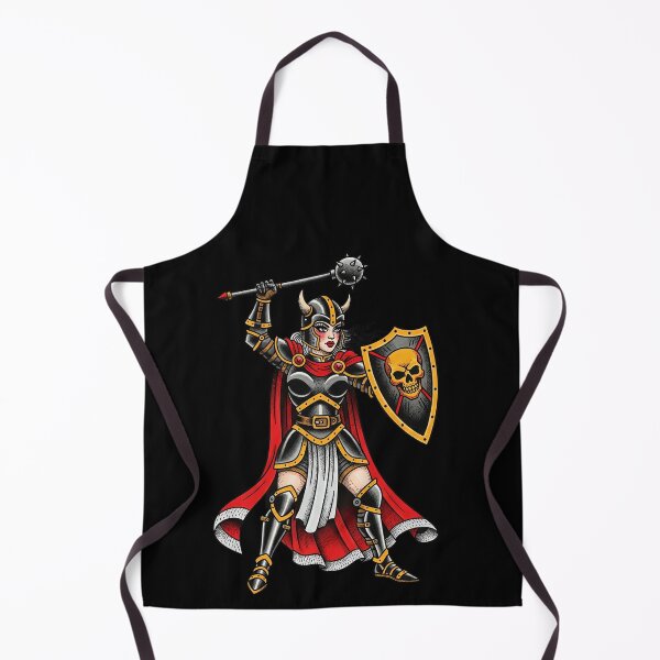 Item preview, Fierce Valkyrie Warrior with Shield and Flail designed and sold by TeeARTHY.
