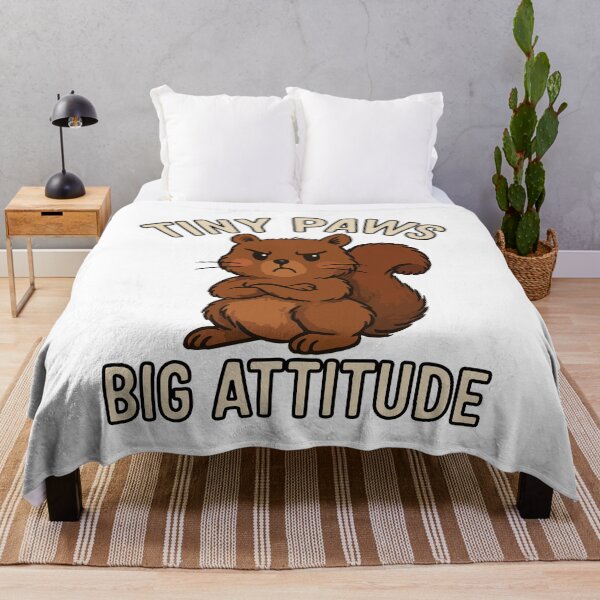 Item preview, Tiny Paws, Big Attitude – Funny Squirrel Cartoon designed and sold by storelibertys.