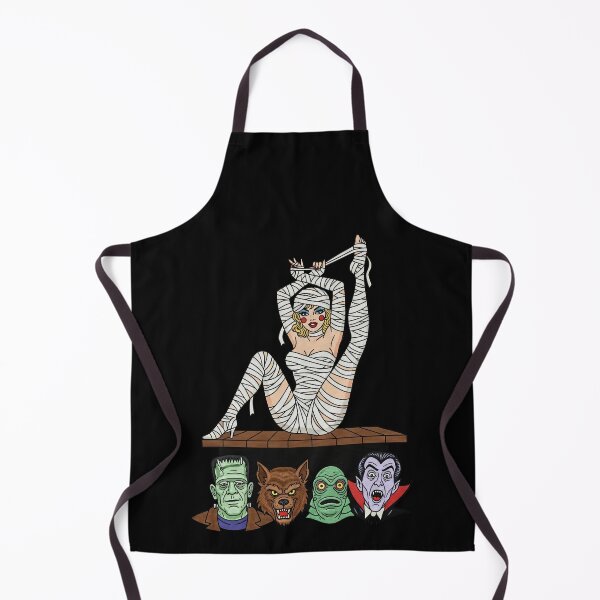 Item preview, Mummy Pin-up Girl with Classic Movie Monsters designed and sold by TeeARTHY.