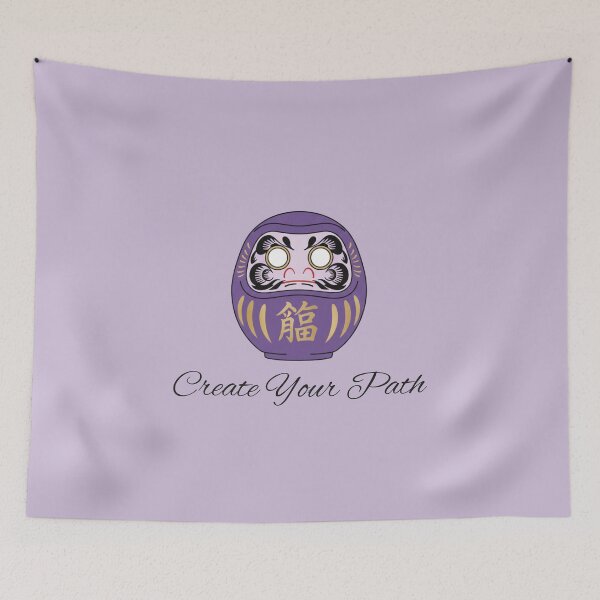 Item preview, Create Your Path Purple Daruma Motivational Illustration designed and sold by daila70.