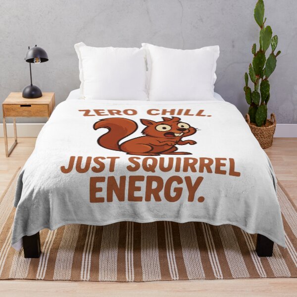 Item preview, Zero Chill. Just Squirrel Energy – Funny Squirrel Cartoon designed and sold by storelibertys.