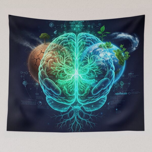 Item preview, Celestial Brain Cosmic Planet Earth designed and sold by YggdraFun.