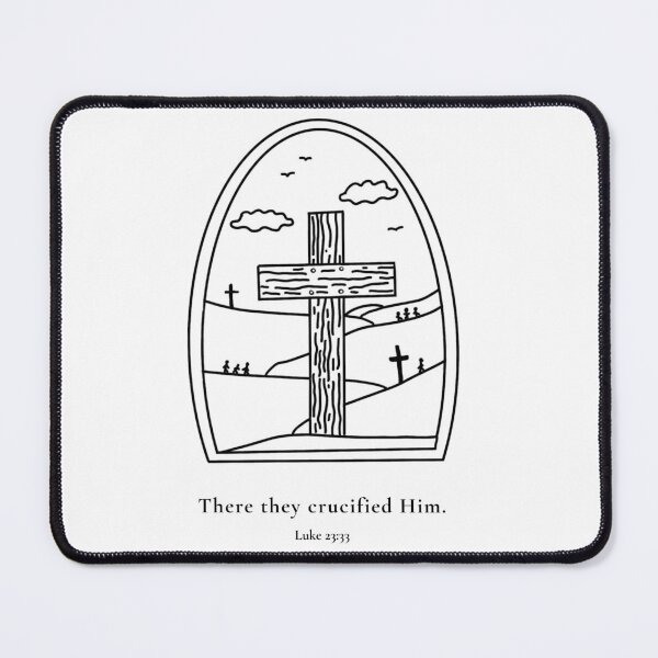 Item preview, There They Crucified Him | Luke 23:33 Minimal Christian Art designed and sold by dr3amdigital.