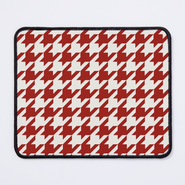 Item preview, Houndstooth - Cherry red & Cloud Dancer designed and sold by Willow & Grace Designs.