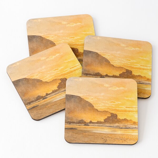 Item preview, Praia do Castelejo – Algarve Sunset Watercolour designed and sold by Openbluec.