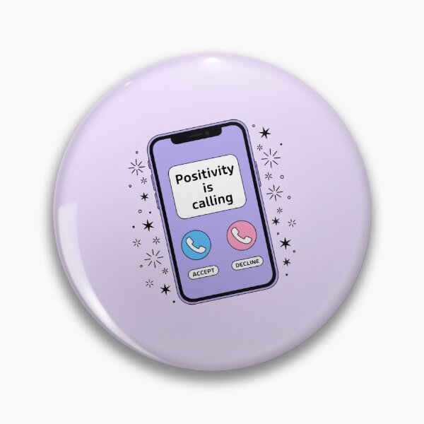 Item preview, Positivity Is Calling - Cute Aesthetic Phone Screen Sticker designed and sold by minki-graphics.