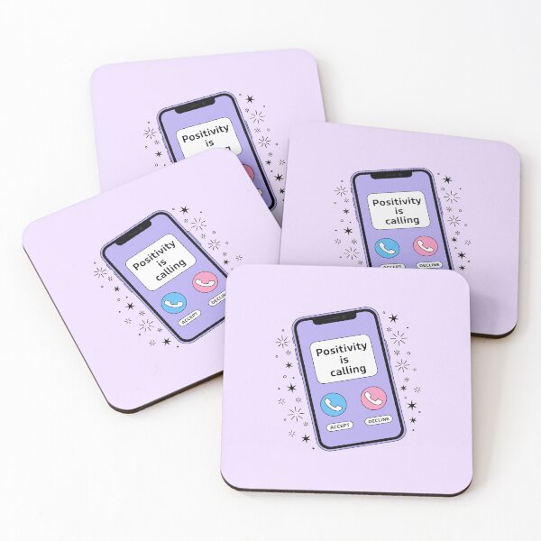 Item preview, Positivity Is Calling - Cute Aesthetic Phone Screen Sticker designed and sold by minki-graphics.