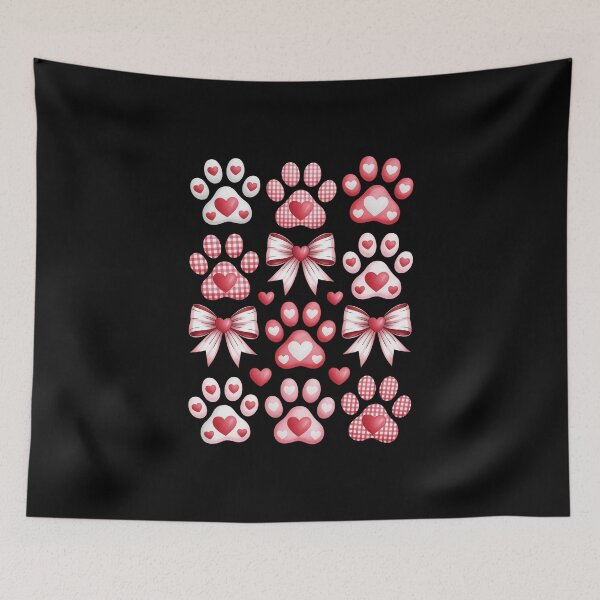 Item preview, Pattern of Heart and Paw Prints designed and sold by jkrphoto.