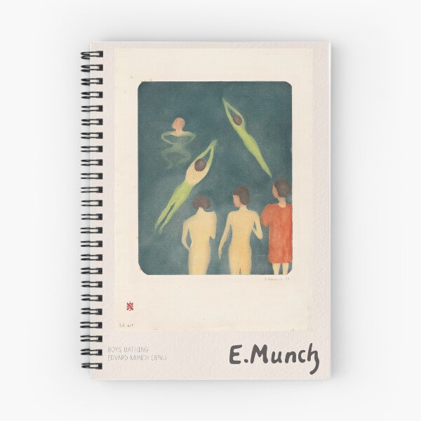 Item preview, Edvard Munch Boys Bathing Expressionism designed and sold by LaFabricaArt.