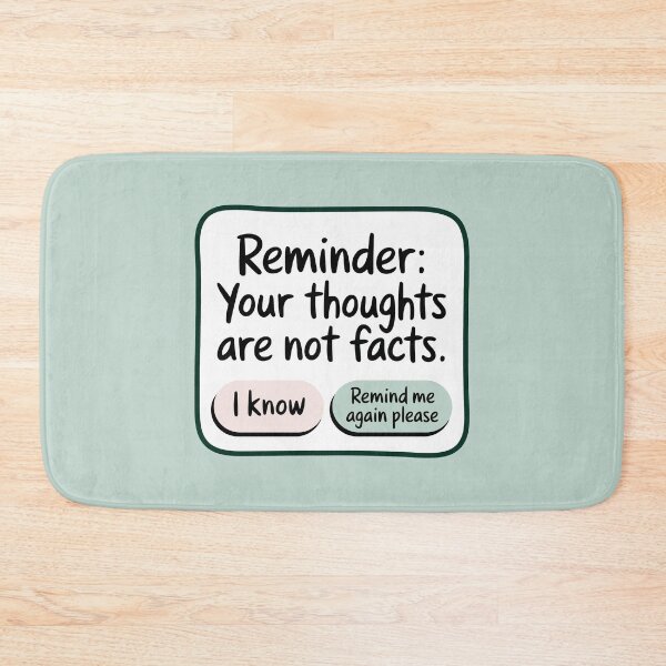 Item preview, Your Thoughts Are Not Facts - Gentle Mental Health Reminder Sticker designed and sold by minki-graphics.