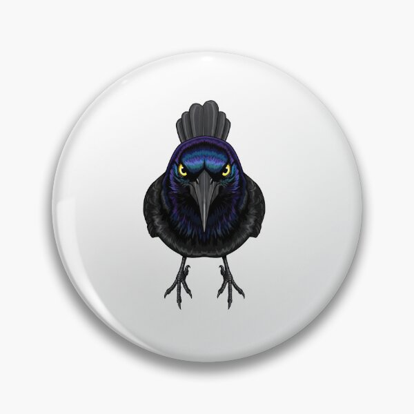 Item preview, Grumpy Black Crow Bird Staring designed and sold by TeeARTHY.