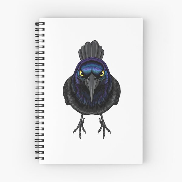 Item preview, Grumpy Black Crow Bird Staring designed and sold by TeeARTHY.