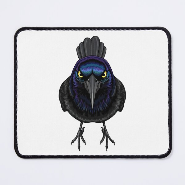 Item preview, Grumpy Black Crow Bird Staring designed and sold by TeeARTHY.