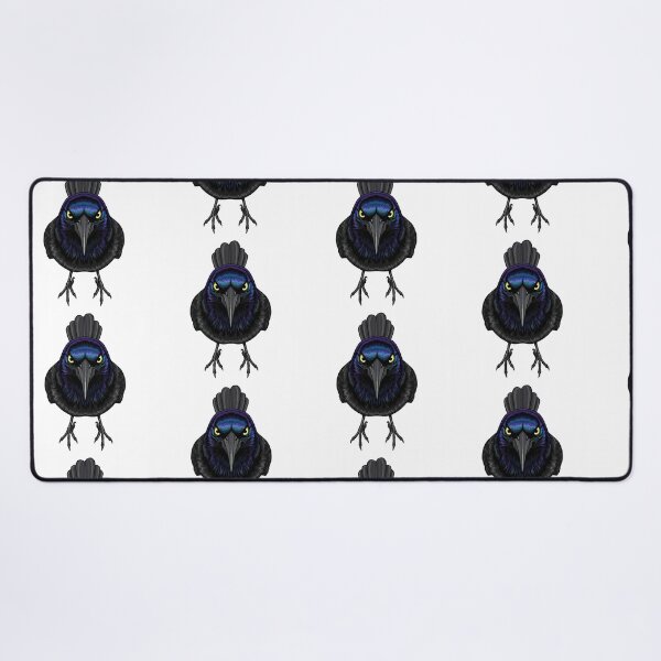 Item preview, Grumpy Black Crow Bird Staring designed and sold by TeeARTHY.