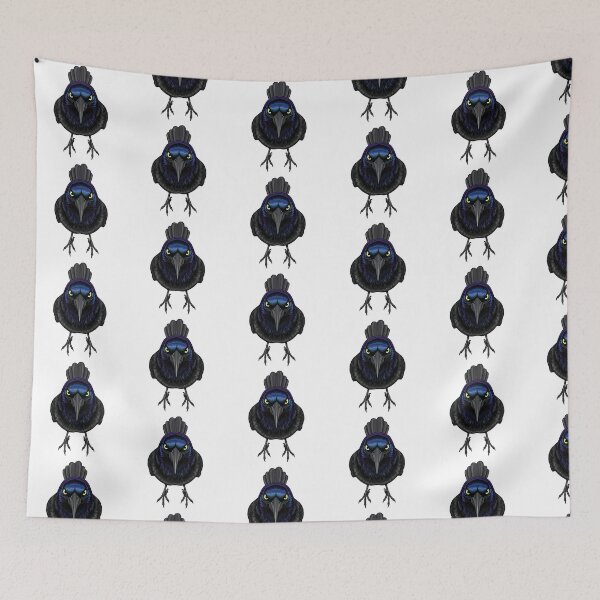 Item preview, Grumpy Black Crow Bird Staring designed and sold by TeeARTHY.