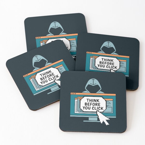 Item preview, Think Before You Click - Cybersecurity Phishing Awareness Pixel Art designed and sold by minki-graphics.